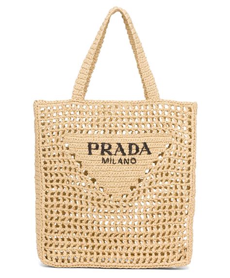 fake prada raffia tote bag|Prada raffia tote bag dupe.